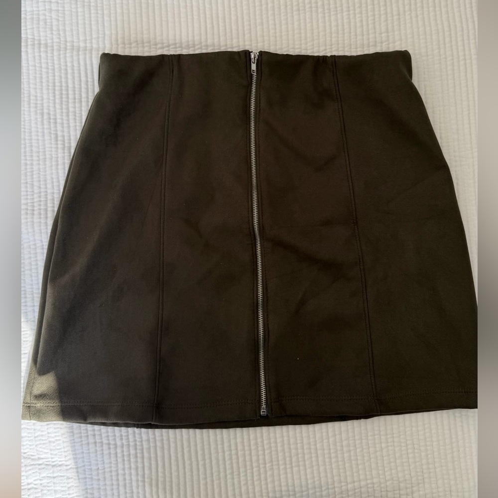 Olive Green Women's Skirt - Size Small